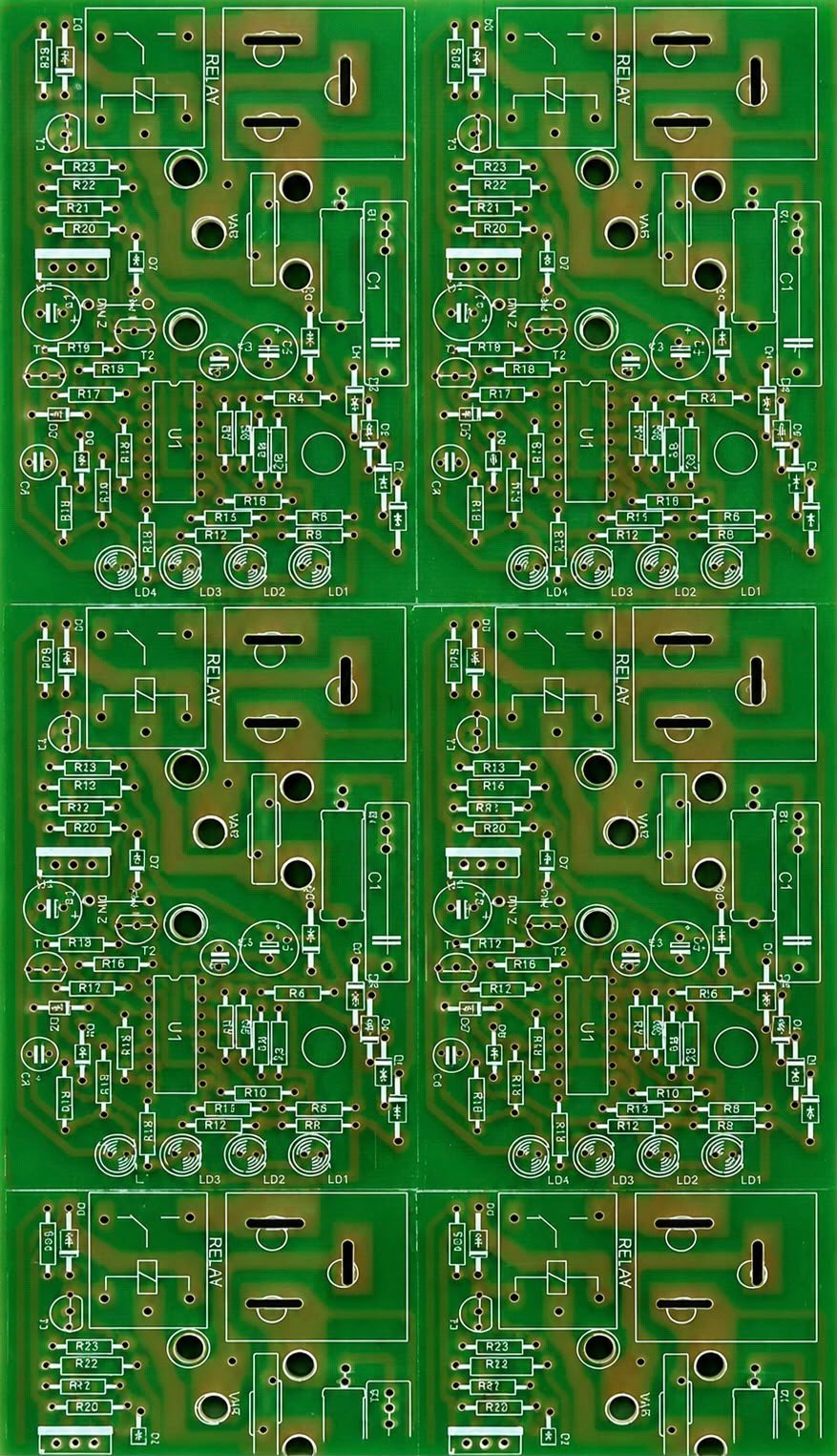 Módulos de relés en circuito impreso fabricados por Circuitec Colombia